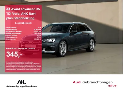 Audi Audi A4 Avant advanced 35 TDI Vorb. AHK Navi plus Sta im Leasing von Null-Leasing