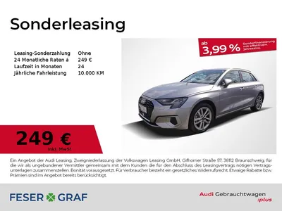 Audi AUDI A3 Sportback 35 TDI advanced S tronic Navi SHZ im Auto Abo von Null-Leasing