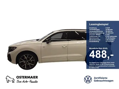 VW Volkswagen Touareg R-LINE BLACK 3.0TSI 340PS STDHZG.AHK.PAN im Leasing von Null-Leasing