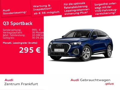 Audi Audi Q3 Sportback 35 TFSI S-LINE +AHK+SHZ+NAVI+ACC+VC im Leasing von Null-Leasing