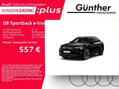 Audi Audi Q8 Sportback e-tron 55 QUATTRO S LINE+HUD+AHK+MA im Leasing von Null-Leasing
