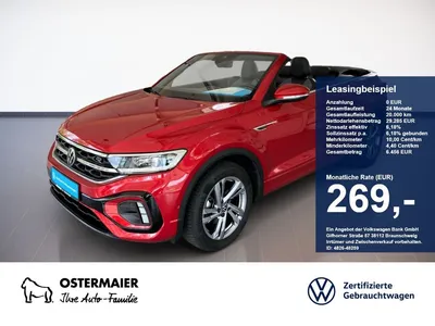 VW Volkswagen T-Roc Cabriolet R-LINE 1.5TSI 150PS DSG ACC.AHK. im Leasing von Null-Leasing