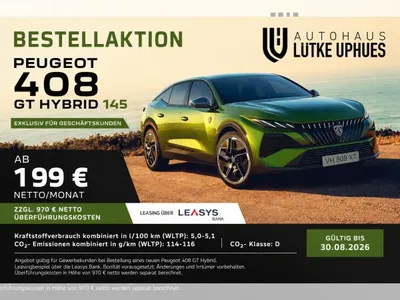 Peugeot Peugeot 408 HYBRID 145 GT *BESTELLAKTION* im Leasing von LeasingMarkt.de