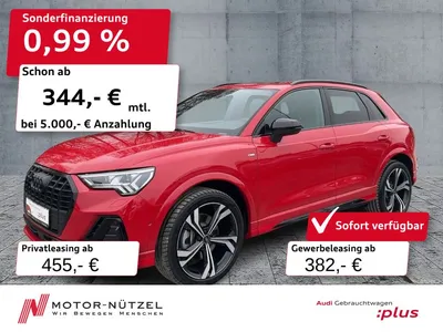 Audi Audi Q3 40 TDI QU S-LINE MATRIX+NAV+SONOS+RFK+AHK+20" im Leasing von Null-Leasing