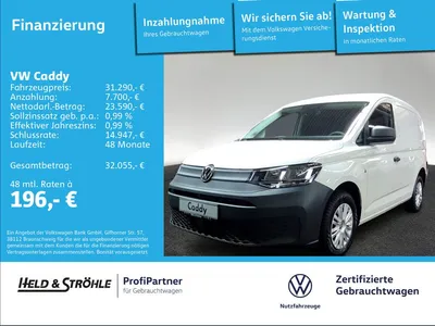 VW Volkswagen Caddy Kasten 2.0 TDI AHK APP KLIMA FLÜGELTÜREN im Leasing von Null-Leasing