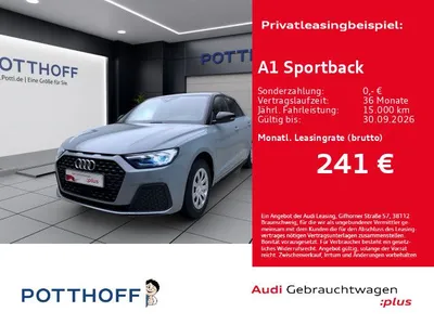 Audi Audi A1 Sportback 25 TFSI PDC SITZHZG KLIMA LED im Leasing von Null-Leasing
