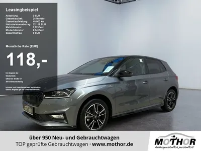 Skoda Skoda Fabia Monte Carlo 1.0 TSI DSG Rückfahrkamera im Leasing von Null-Leasing