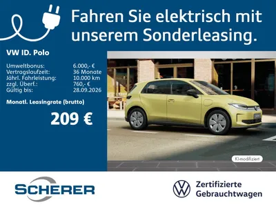 VW Volkswagen ID. Polo Life 55 kW, Top Leasing, 6.000€ als SZ im Leasing von Null-Leasing