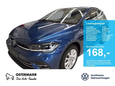 VW Volkswagen Polo STYLE 1.0TSI 116PS DSG 5J-G.NAVI+VC.2xPDC.L im Leasing von Null-Leasing