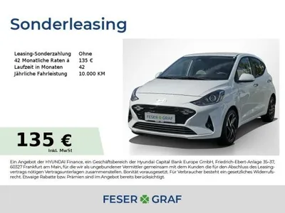 Hyundai Hyundai i10 PRIME NAVI CAM SHZ LHZ SMART-KEY CARPLAY USB im Auto Abo von LeasingMarkt.de