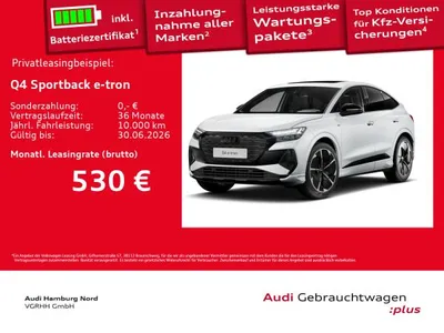 Audi Audi Q4 e-tron Q4 Sportback 45 e-tron S line AHK Matrix Nav ACC im Leasing von LeasingMarkt.de