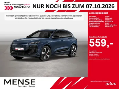 Audi Audi Q6 e-tron S line Tech plus Standhzg|4xSHZG|ACC|L im Leasing von Null-Leasing