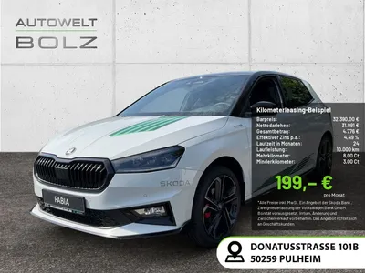 Skoda Skoda Fabia 1.5 TSI 130 Edition KAMERA ACC LED NAVI im Leasing von Null-Leasing