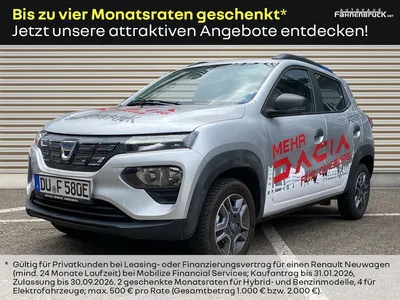 Dacia Dacia Spring Business Leasingrate 147¤ ohne Anzahlung! im Auto Abo von Null-Leasing