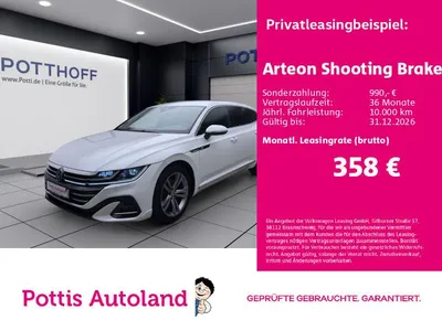 VW Volkswagen Arteon Shooting Brake 2.0 TDI DSG R-LINE AHK NAV im Leasing von Null-Leasing