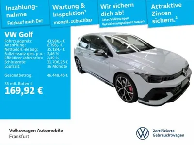 VW Volkswagen Golf VIII 2.0 TSI DSG Clubsport Navi IQ.Light DCC DAB+ FrontAssist im Auto Abo von LeasingTime