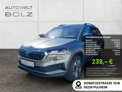 Skoda Skoda Karoq 1.5 TSI Tour KAMERA ACC LED NAVI AHK 360° im Leasing von Null-Leasing