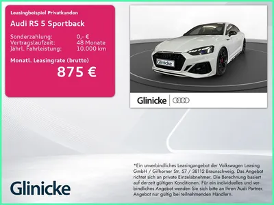 Audi Audi RS5 Sportback comp. plus RS-Abgas Pano LM 20" 36 im Leasing von Null-Leasing