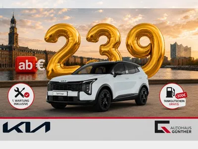 Kia Kia Sportage 150PS AT Black Edition *sofort verfügbar* 1. Wartung inkl. + 300€ Tankgutschein | 19" | DRIVE-WISE im Leasing von LeasingMarkt.de