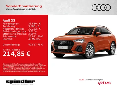 Audi Audi Q3 S-Line 35 TFSI S-tronic / Standh, 360°, AHK im Leasing von Null-Leasing