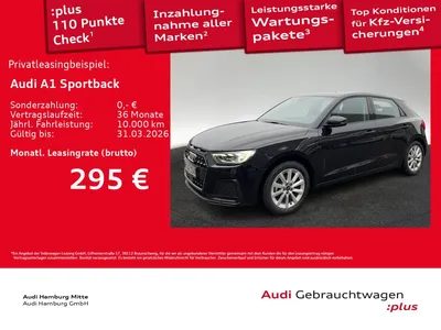 Audi Audi A1 Sportback 25 TFSI advanced S tronic LED Kamer im Auto Abo von Mobile.de