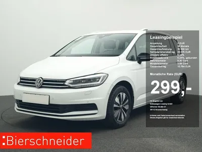 VW Volkswagen Touran 1.5 TSI DSG Goal 7-SITZ AHK MATRIX- LED A im Leasing von Null-Leasing