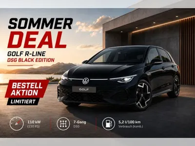 VW Volkswagen Golf R-Line  DSG  BlackStyle 8-fach bereift Winterpaket im Leasing von LeasingMarkt.de