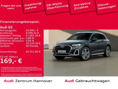 Audi Audi Q5 S line 50 TDI quattro Matrix AHK Luft im Auto Abo von Null-Leasing