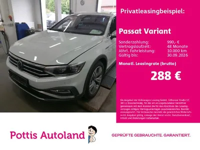 VW Volkswagen Passat Variant 2.0 TDI DSG 4M ALLTRACK STDHZG AH im Leasing von Null-Leasing