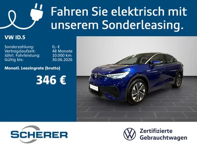 VW Volkswagen ID.5 Pro 77 kWh, Navi, Sitzh., Kamera, Keyless, im Leasing von Null-Leasing