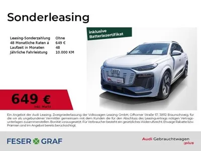 Audi Audi Q6 e-tron 55 qu. 2x S line 360° Matrix Tech plus im Auto Abo von LeasingMarkt.de