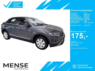 VW Volkswagen T-Roc Cabriolet 1.0 TSI Style Goal CarPlay AHK im Leasing von Null-Leasing