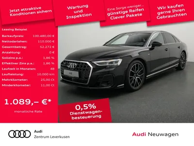 Audi Audi A8 tiptronic HUD PANO ACC NAVI VIRT KAM360° SHZ im Auto Abo von Null-Leasing