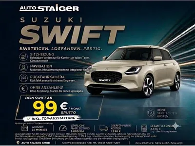 Suzuki Suzuki Swift #Neuwagen-Bestellung#Metallic#SwiftClub #💶🤑 im Leasing von LeasingMarkt.de
