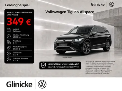 VW Volkswagen Tiguan Allspace 2.0 TSI Elegance 4Motion AHK StH im Leasing von Null-Leasing