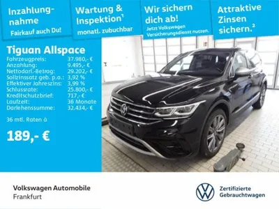 VW Volkswagen Tiguan Allspace 2.0 TSI DSG 4Motion Elegance Navi IQ.Light DAB+ bj24yt im Auto Abo von LeasingMarkt.de