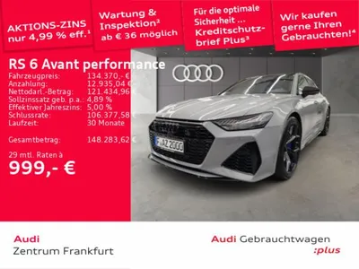 Audi Audi RS6 Avant performance tiptronic im Leasing von LeasingMarkt.de