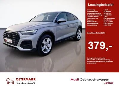 Audi Audi Q5 Sportback ADVANCED 45 TFSI QUATTRO AHK.HEAD-U im Leasing von Null-Leasing