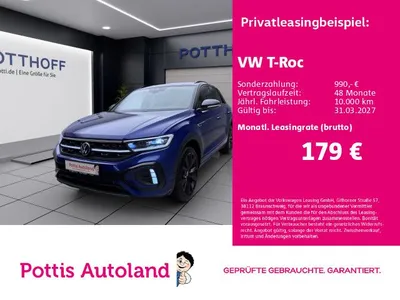 VW Volkswagen T-Roc 2.0 TSI DSG 4M R-LINE STDHZG AHK NAVI IQ.L im Leasing von Null-Leasing