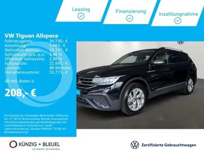 VW Volkswagen Tiguan Allspace Life 1,5 TSI DSG Nav*LED*ACC*AHK*7 Sitz im Auto Abo von LeasingMarkt.de