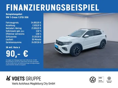 VW Volkswagen T-Cross 1.5TSI DSG R-Line IQ-LIGHT+AHK+NAVI+ACC im Leasing von Null-Leasing