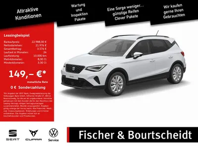 Seat Seat Arona 1.0 TSI Style KAMERA NAVI ACC FACEL. LED im Leasing von Null-Leasing
