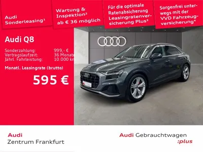 Audi Audi Q8 50 TDI quatt S-LINE B&O+AHK+PANO+LUFT+HUD+360 im Leasing von Null-Leasing