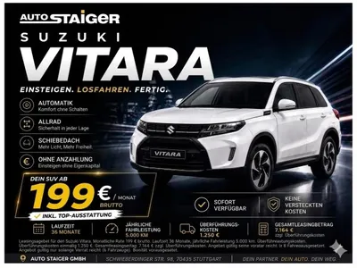 Suzuki Suzuki Vitara Comfort+ Allgrip Automatik🔥Vollausstattung🔥 im Leasing von LeasingMarkt.de