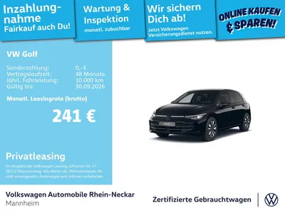 VW Volkswagen Golf VIII 1.5 eTSI GOAL DSG Navi AHK Kamera UVM im Leasing von Null-Leasing