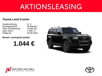 Toyota Toyota Land Cruiser Lounge 2.8 D 4x4 inkl.Panoramadach im Leasing von Null-Leasing