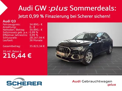 Audi Audi Q3 advanced 35 TFSI Navi LED S tronic im Leasing von Null-Leasing