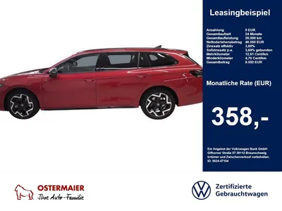 VW Volkswagen Passat Variant R-LINE SIGNATURE 1.5TSI HYBRID 17 im Leasing von Null-Leasing