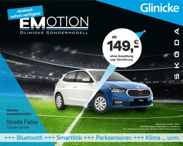 Skoda SKODA Fabia Selection 1.0l MPI 80PS 💥EMotion💥 im Auto Abo von Null-Leasing