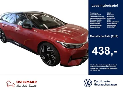 VW Volkswagen ID.7 Tourer GTX 4M 340PS.MATRIX.NAVI.5JGARANTIE. im Leasing von Null-Leasing